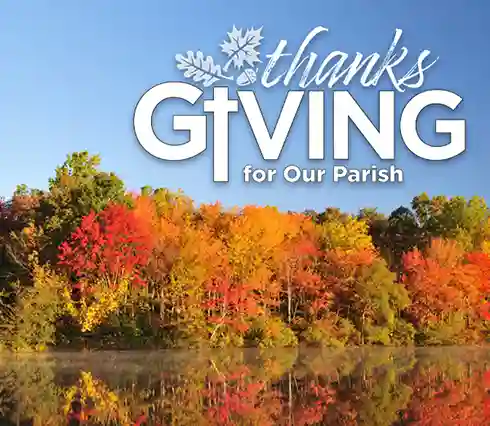 Thanksgiving 2025 parish annual giving banner