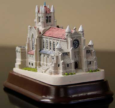Resin replica of cathedral